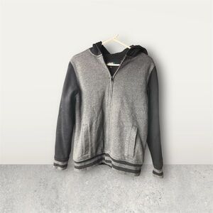 Tony Hawk Gray and Black Zip-Up Sweater